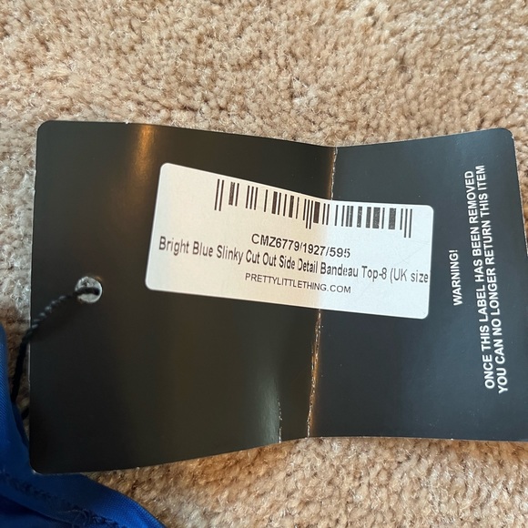 Brand new tags on PLT one shoulder bright blue skirt set - Picture 4 of 7